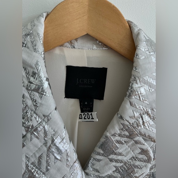 *J.Crew Collection* RARE Galassia houndstooth blazer size 4 - Picture 2 of 6